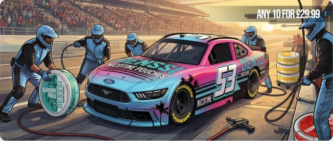 New Denssi NASCAR banner.