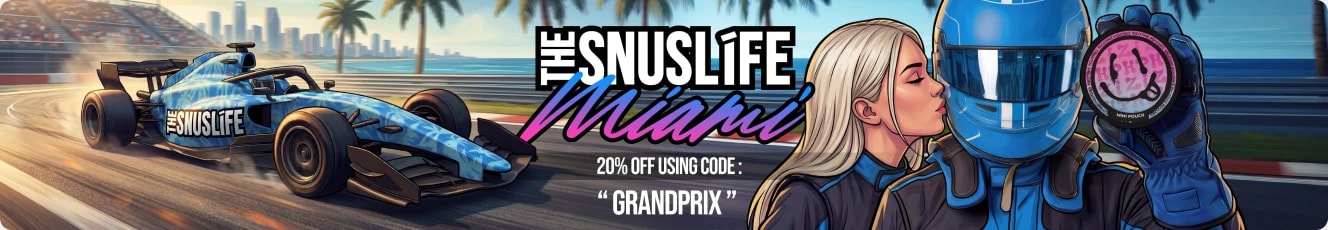 The Snus Life Grand Prix banner.