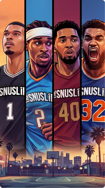 Basketball squad creative.