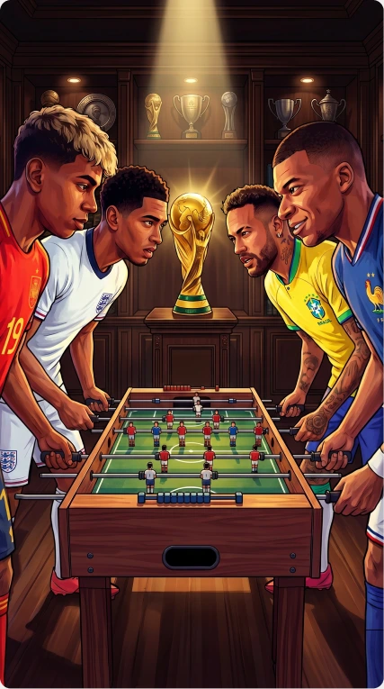 Foosball table World Cup creative.