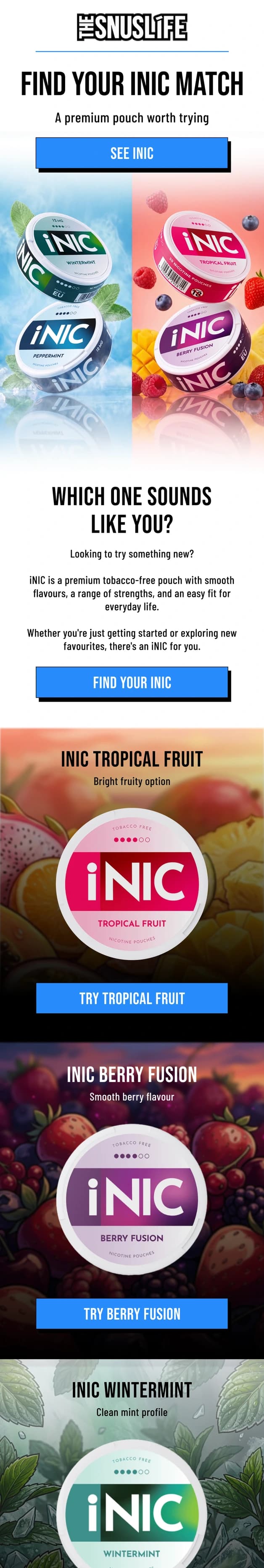 iNIC email for The Snus Life