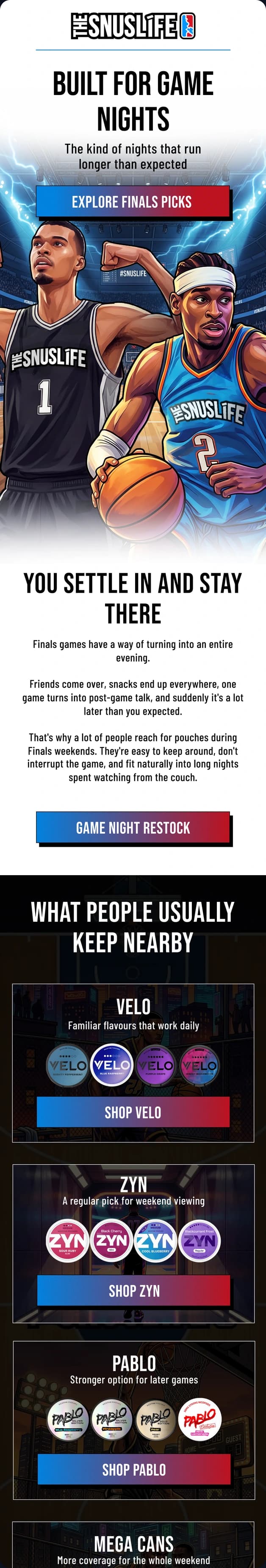NBA Finals email for The Snus Life